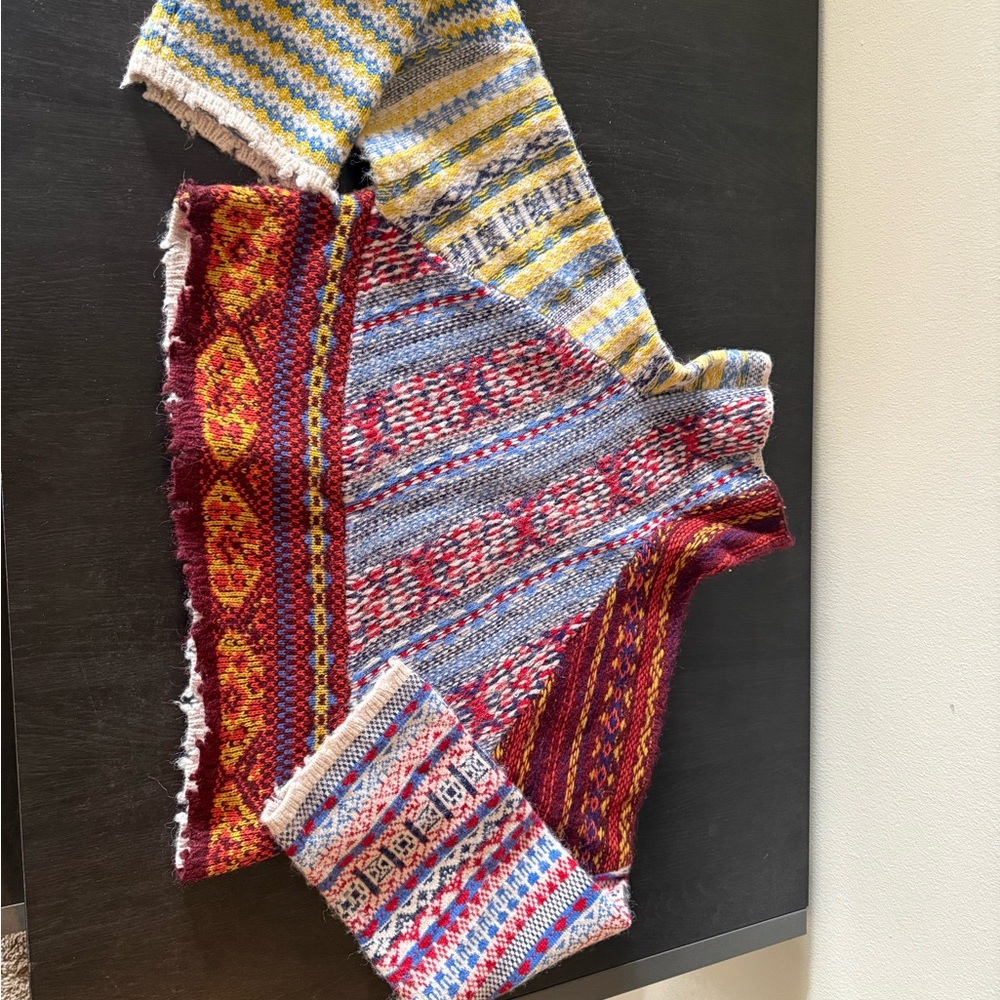 rag & bone Multicolor Patterned Cowl Sweater